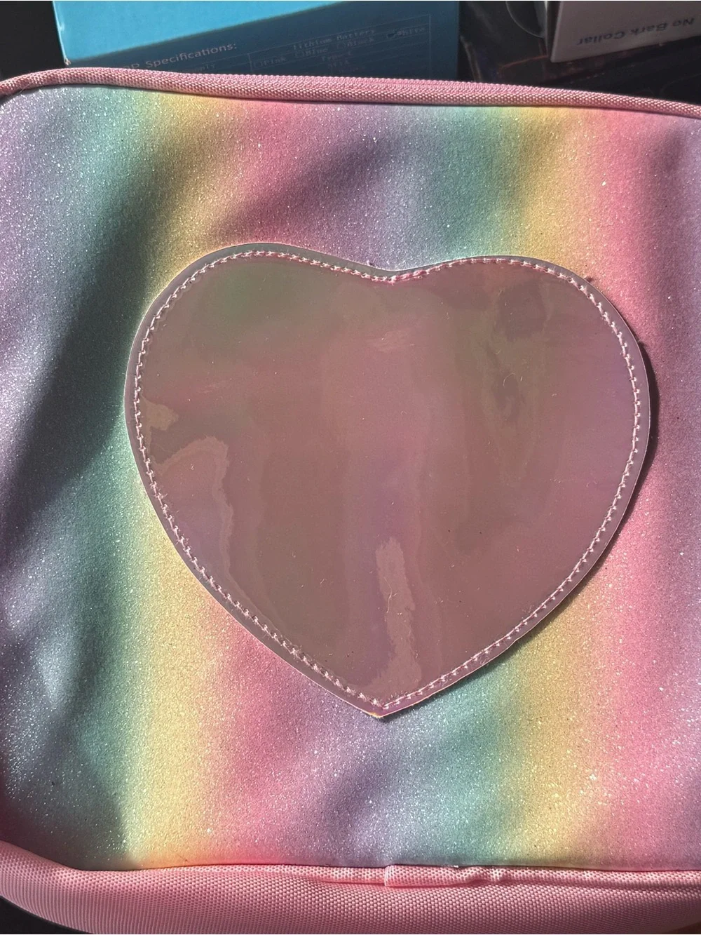Olivia Miller Pink Pastel Rainbow Heart & Butterfly Crossbody Bag Set
